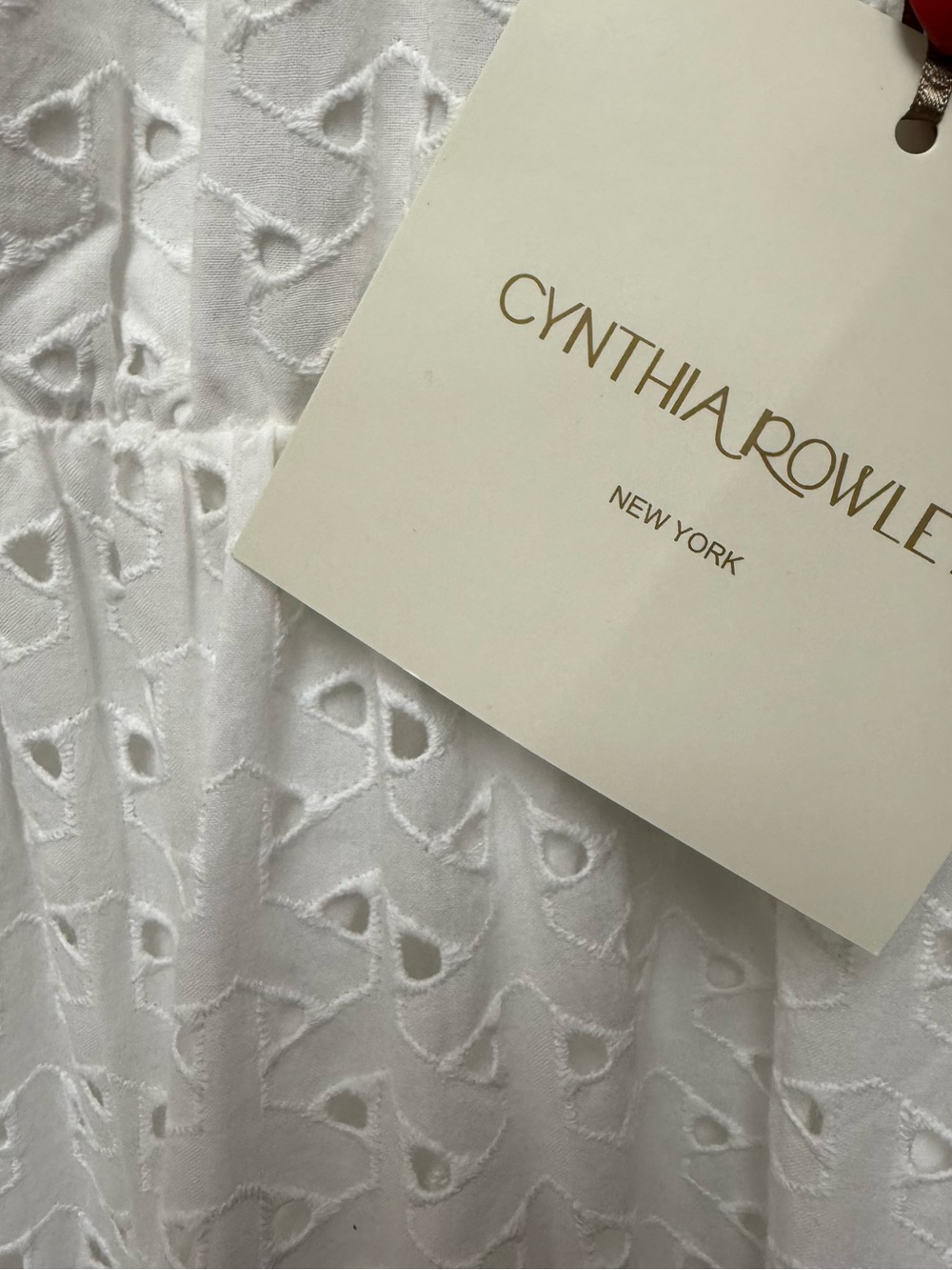 Cynthia Rowley White Eyelet Tiered V-Neck Maxi Dress - Picture 6 of 7